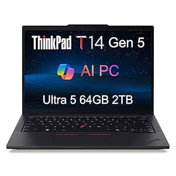 Amazon.com: Lenovo ThinkPad T14 Gen 5 Business Laptop (14